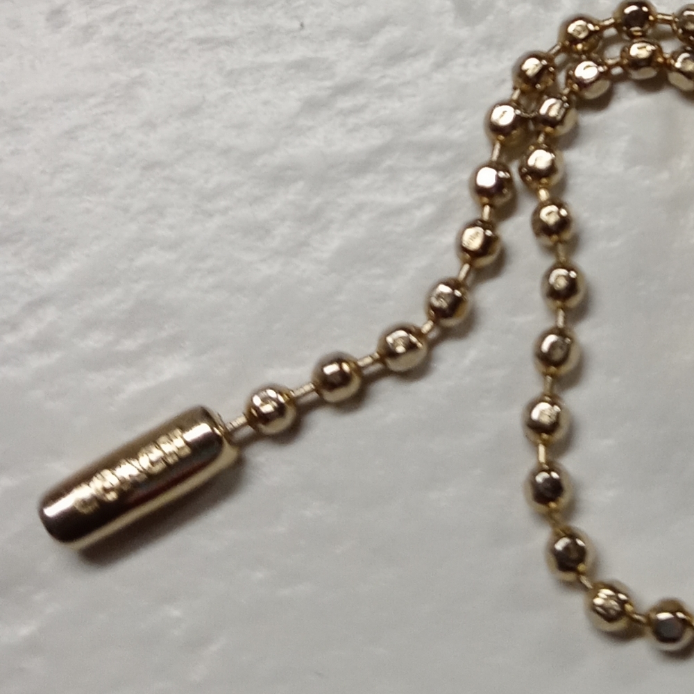 Coach Gold Tone Heart & Dog Tag Keychain - Picture 5 of 5
